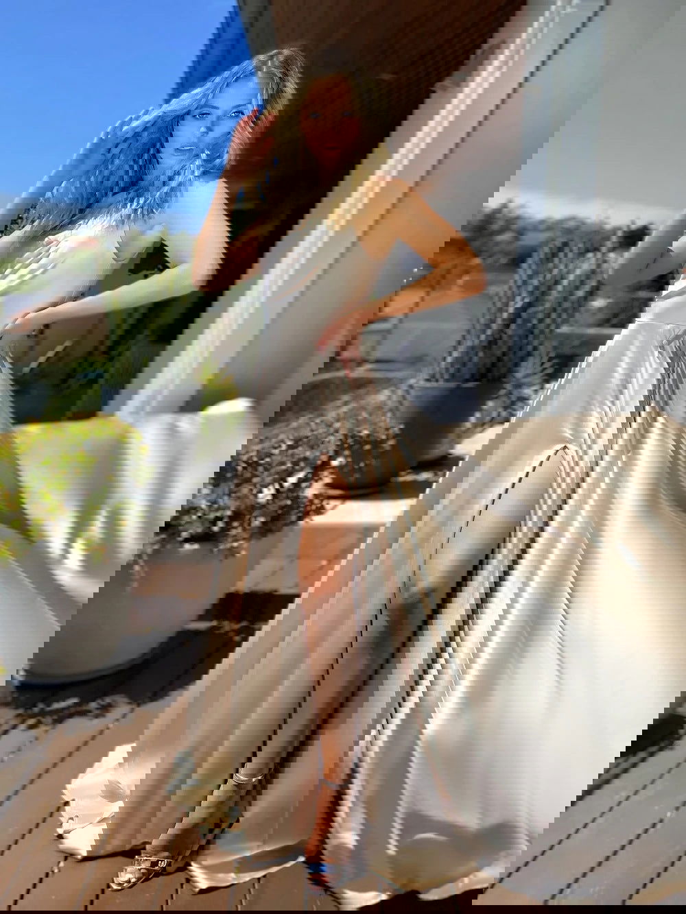 Oblique Shoulder Slim Dress Large Swing