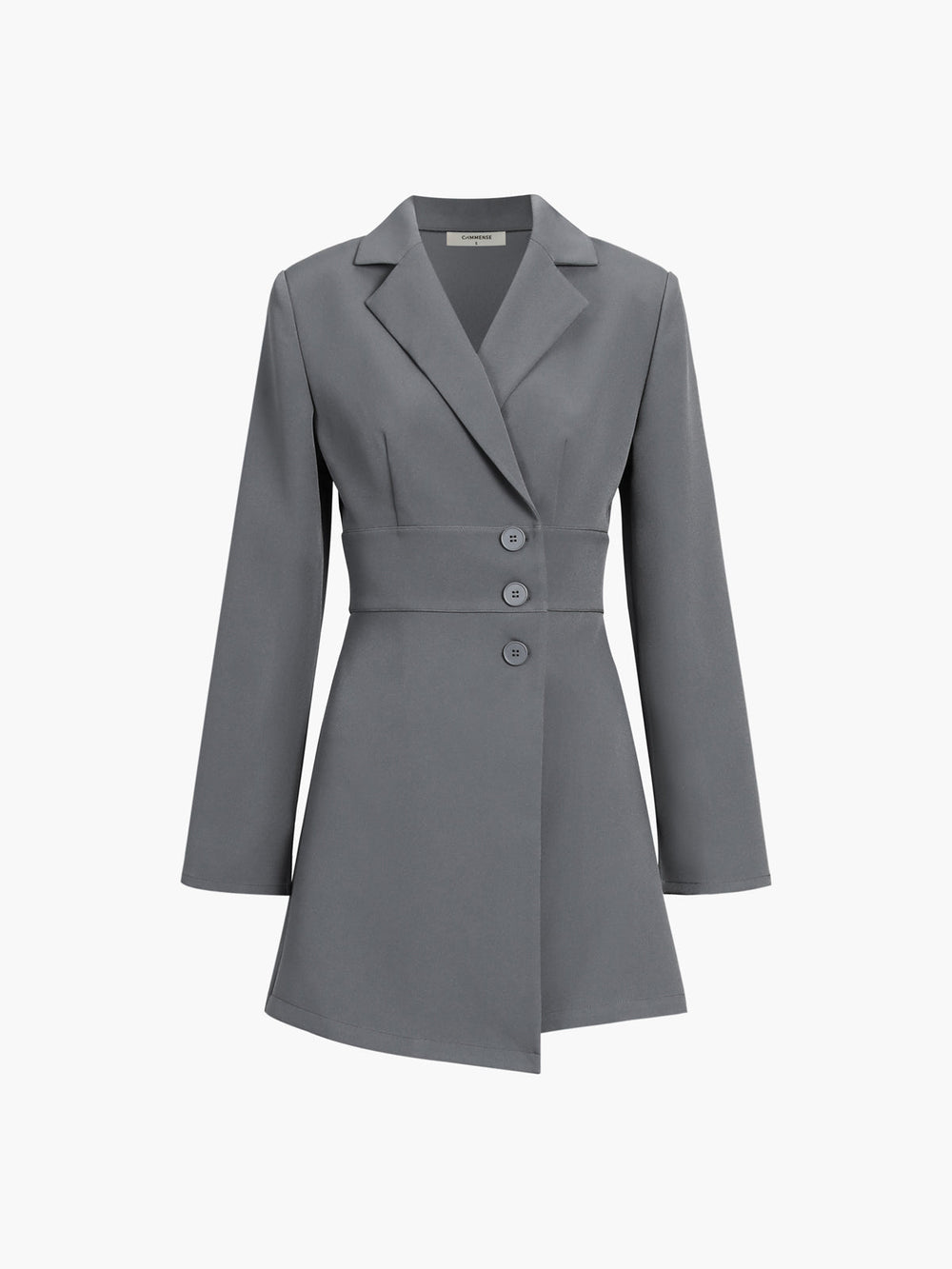 First Choice Blazer Trendy Long Sleeve Short Dress Grey / Xs Coats-L