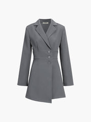 First Choice Blazer Trendy Long Sleeve Short Dress Grey / Xs Coats-L