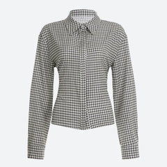 Back Tie Plaid Shirt