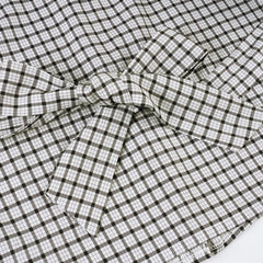 Back Tie Plaid Shirt