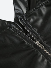 Baddie Faux Leather Crop Top