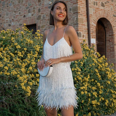 Doriana | Feather Mini Dress