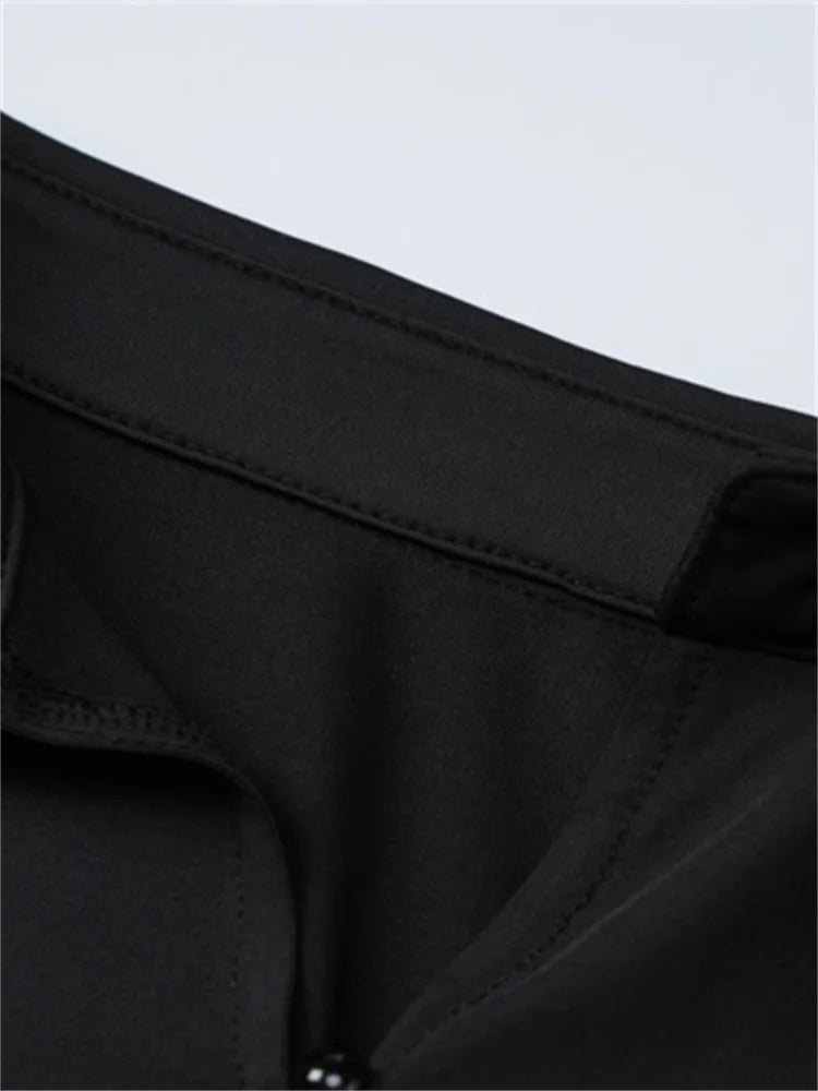 JuliaFashion - Long Flare Sleeve Button Up Short Mini Low Waist Clubwear Suits