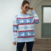 Casual Christmas Sweater For Couples - Loose Knitwear Warm Thicken Matching Sweaters-L