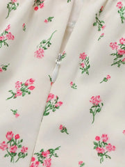 Cottagecore Floral Ruched Mini Dress