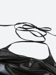 Cyberpunk Halter Neck Tie Top