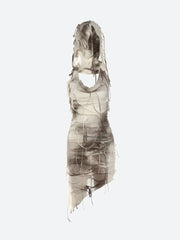 Cyberpunk Hooded Mini Dress