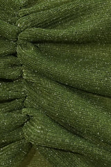 Daedalus Strapless Sequin Maxi Dress In Green