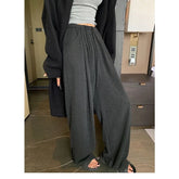 Grey Oversized Baggy Pants black / S