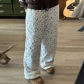 Quilted Brushed Winter Pants Y2K Pants