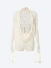 Draped Front Top & Shorts Two Piece Set