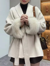 Thicken Woolen Lapel Double-Breasted Overcoat