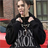I Don't Smoke Rhinestone Hoodie