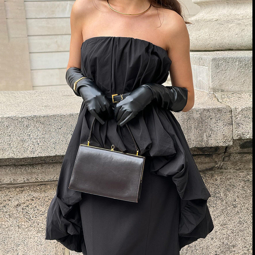 White Elegant off the Shoulder Tube Top Personal Casual Street