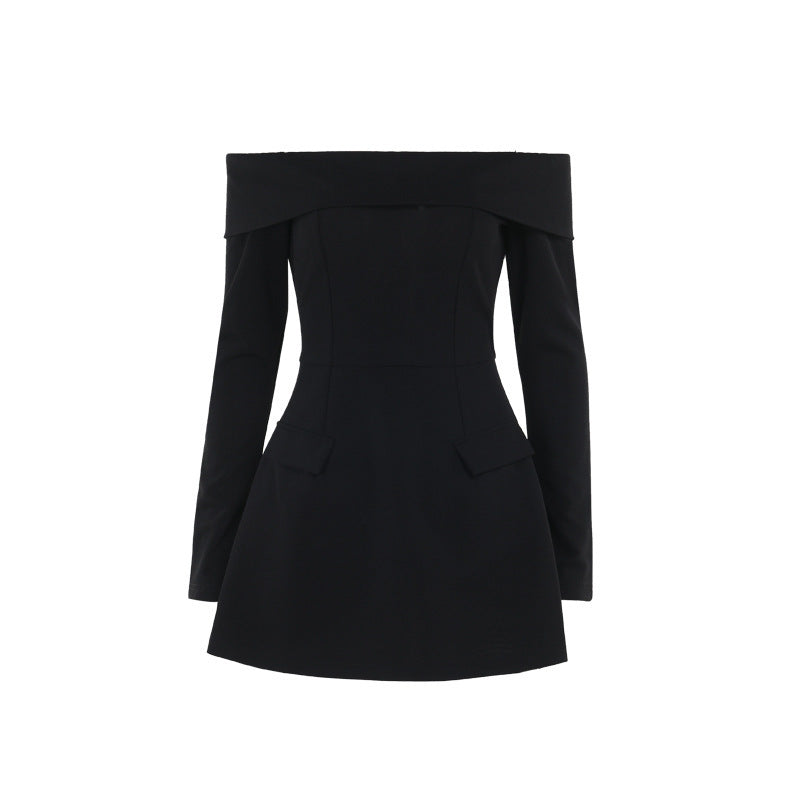 Barbara 2.0 Off Shoulder Mini dress-Black
