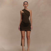 Wintour Mini Dress-Brown