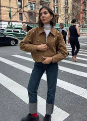 Studded Suede Cropped Jacket