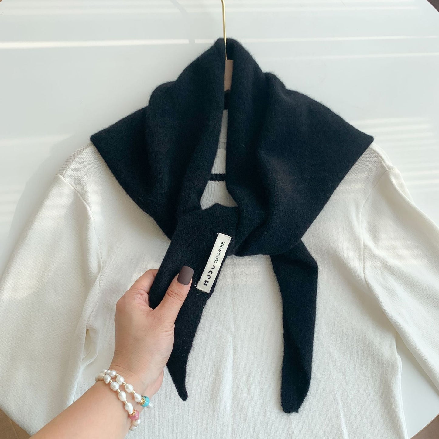 Wool Knitted Stripe Christmas Scarf