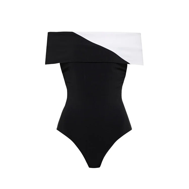 Eclipse Off-Shoulder Swimsuit - Black