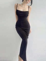 Black Backless Bodycon Dress L / Coffee Coffee Bodycon Dress