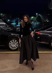 Elise Velvet & Taffeta Maxi Dress