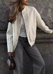 Celeste - TextuRed Fleece Snap-Button Jacket