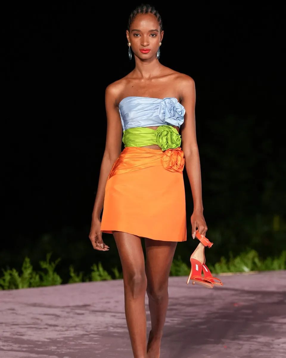 Floral Color Short Slim Tube Top Tied Dress