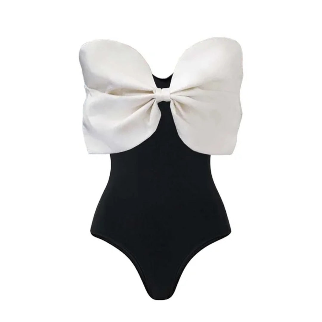 Twilight Noir Bow Swimsuit - Black