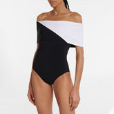 Eclipse Off-Shoulder Swimsuit - Black