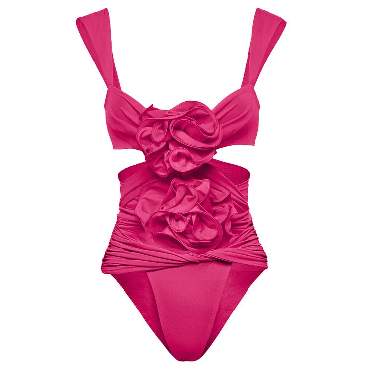 Flaura Swimsuit Set - Rose Red