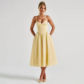 Sampson Midi Dress - Yellow
