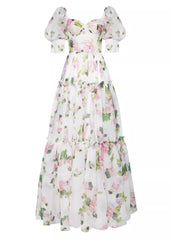 Rosalie Charm - Off-Shoulder Floral Maxi Dress