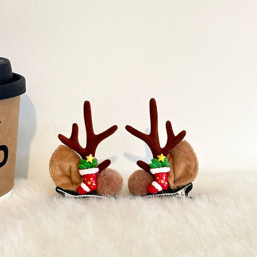 Cute Antler Ears Headband Christmas Hair Accessory