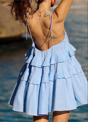 Petal Whimsy - TieRed Ruffle Sundress