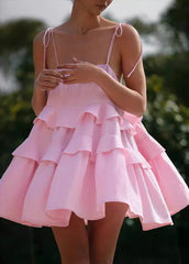 Petal Whimsy - TieRed Ruffle Sundress