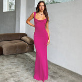 Noella Dress - Rose Red