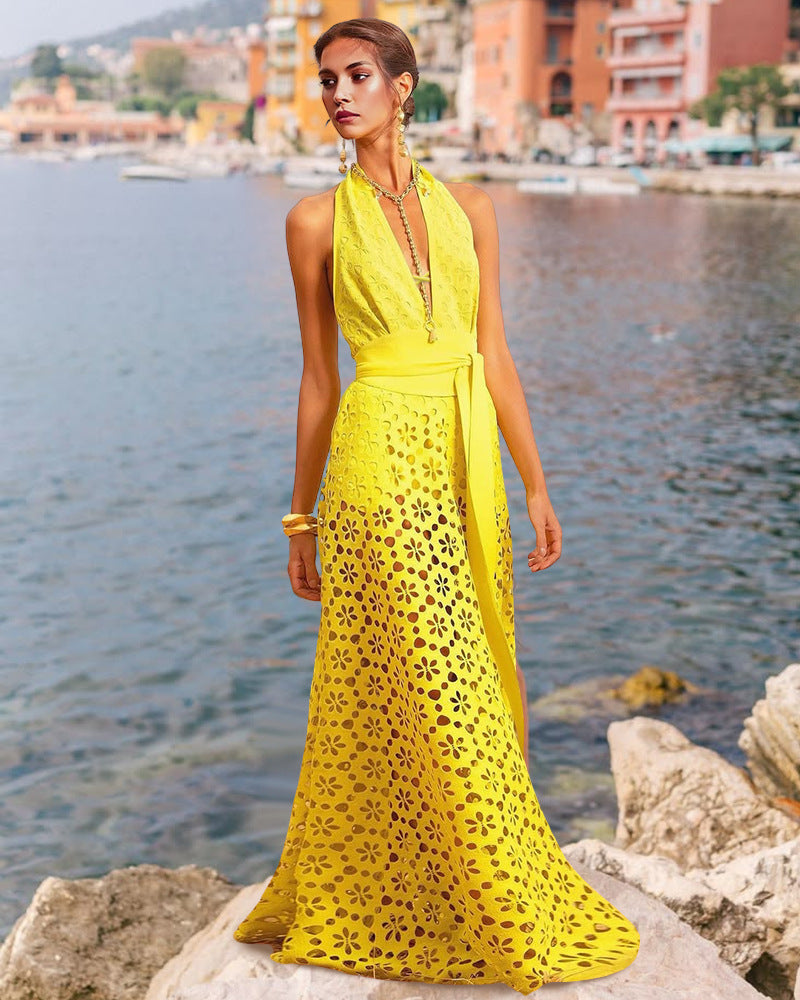 Blissstate Wrap Skirt - Yellow