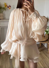 Élise - French-InspiRed Pleated Mini Dress