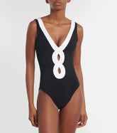 Infinity V-Neck Swimsuit - Black