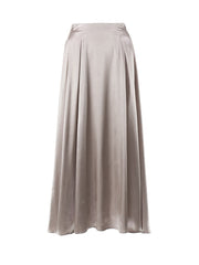 Satin A-Line Maxi Skirt