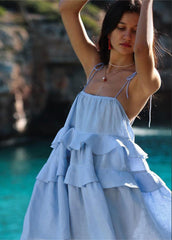 Petal Whimsy - TieRed Ruffle Sundress