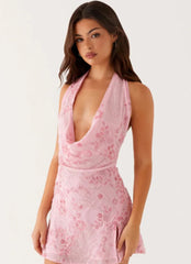 Plunge Mini Dress