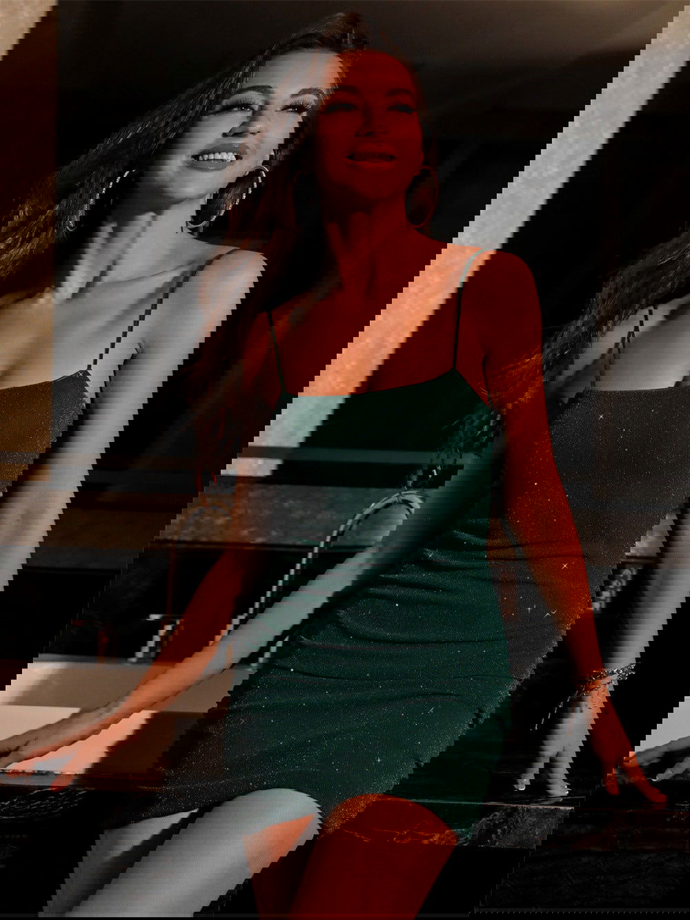 Popular Knitted Red Dress Backless Cami Dress French Dress