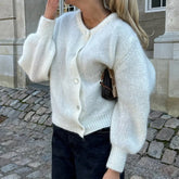 Preppy Y2K Vintage Solid Color Button-Down Knitwear Cardigan