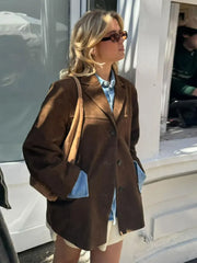 Tava-Brown Jacket Coat