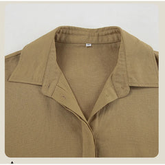 Women's Summer Suit Elegant Lapel Single Breasted Full Sleeve Lace Up Waist Shorts Female Suit Oversize Two-piece Set 2025