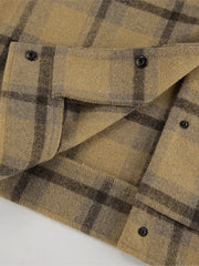 New Plaid Contrast Jacket Women Autumn Winter Single Breasted Long Sleeve Outerwear Female Streetwear Vintage Fashion Coat