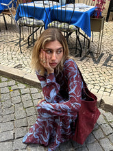 Retro Printed O-neck Holiday Dress Women Elegant Full Sleeve Waist-cinching Long Dresses Female 2025 Summer Chic Street Vestidos