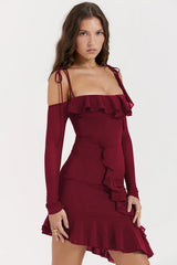 Eleanora Ruched Stylish Mini Dress